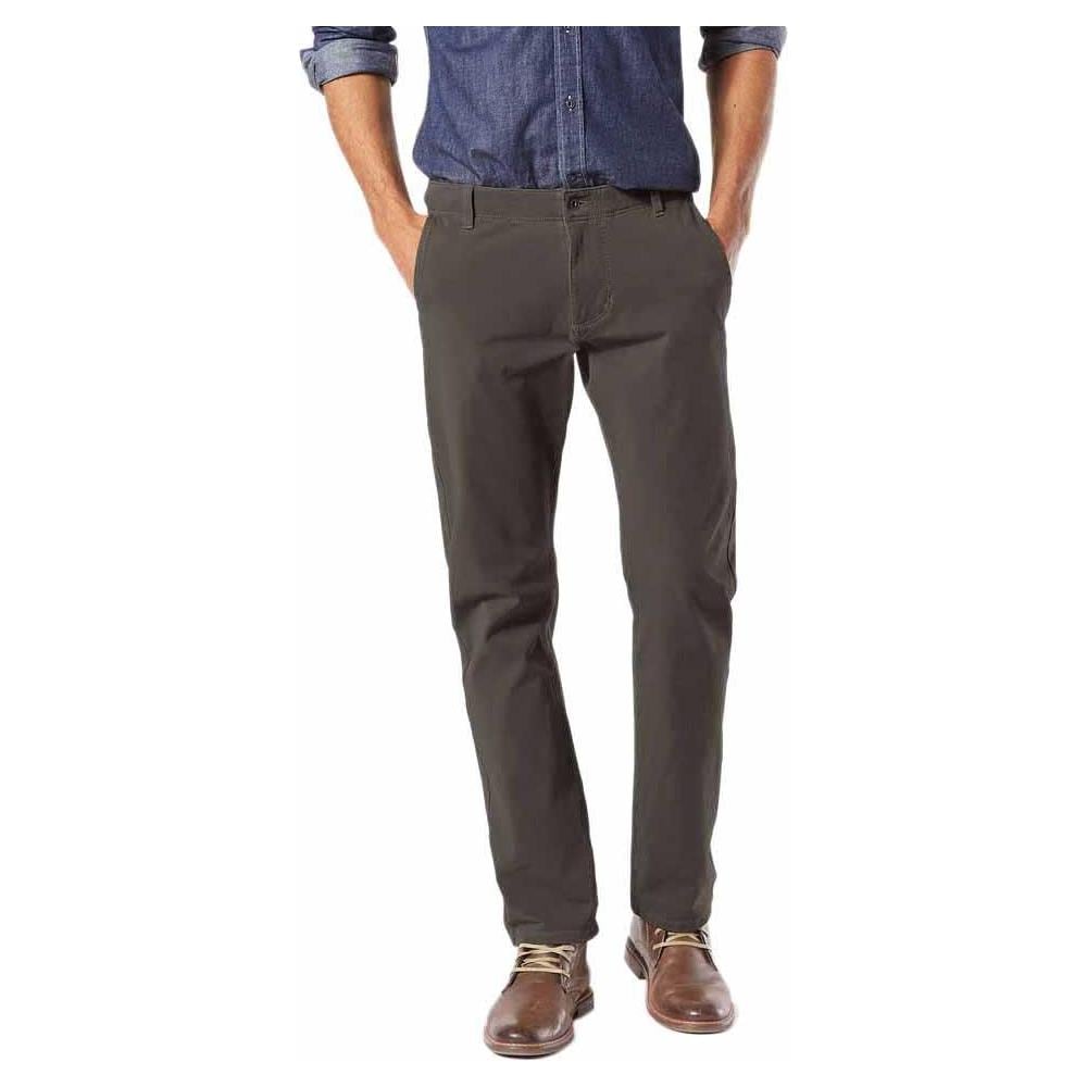 Pantaloni Alpha Khaki Smart 360 Flex Slim Tapered L30 Abbigliamento Uomo W33-l30 - Foto 1