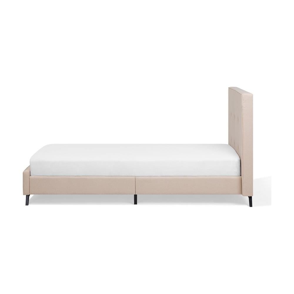 Letto In Tessuto Beige 90 X 200 Cm Ambassador - Foto 2