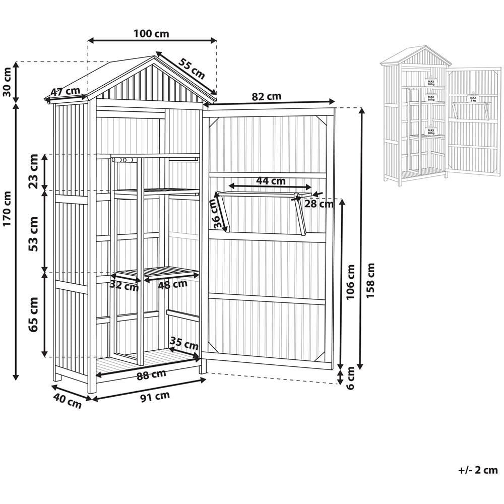 Mobile Da Giardino In Legno Di Acacia 200 X 100 Cm Savoca - Foto 2