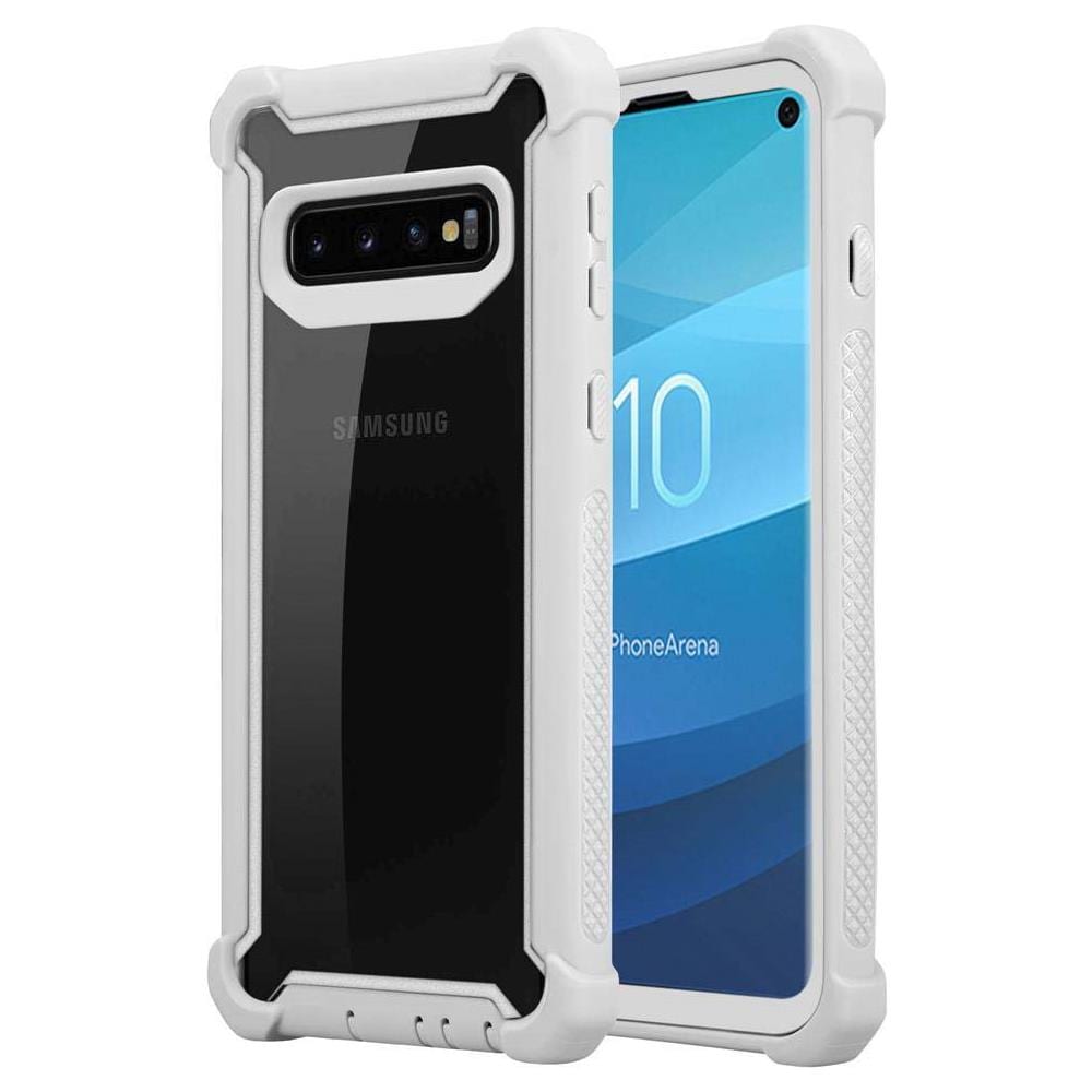 Custodia Compatibile Con Samsung Galaxy S10 Plus In Grigio Betulla - Coperchio Protettivo 2 In 1 Con Bordo In Silicone Tpu E Retro In Vetro Acrilico - Foto 1