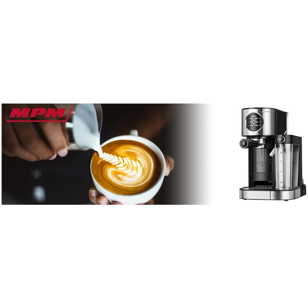 Mkw-07m Macchina Per Caffè Espresso 20 Bar, Cappuccino E Latte, Montalatte, Scaldatazze 1470w - Foto 2