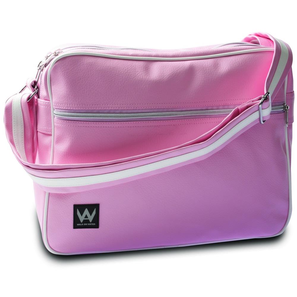Boarding Bag 13 H 13" Borsa da corriere Rosa, Bianco - Foto 1