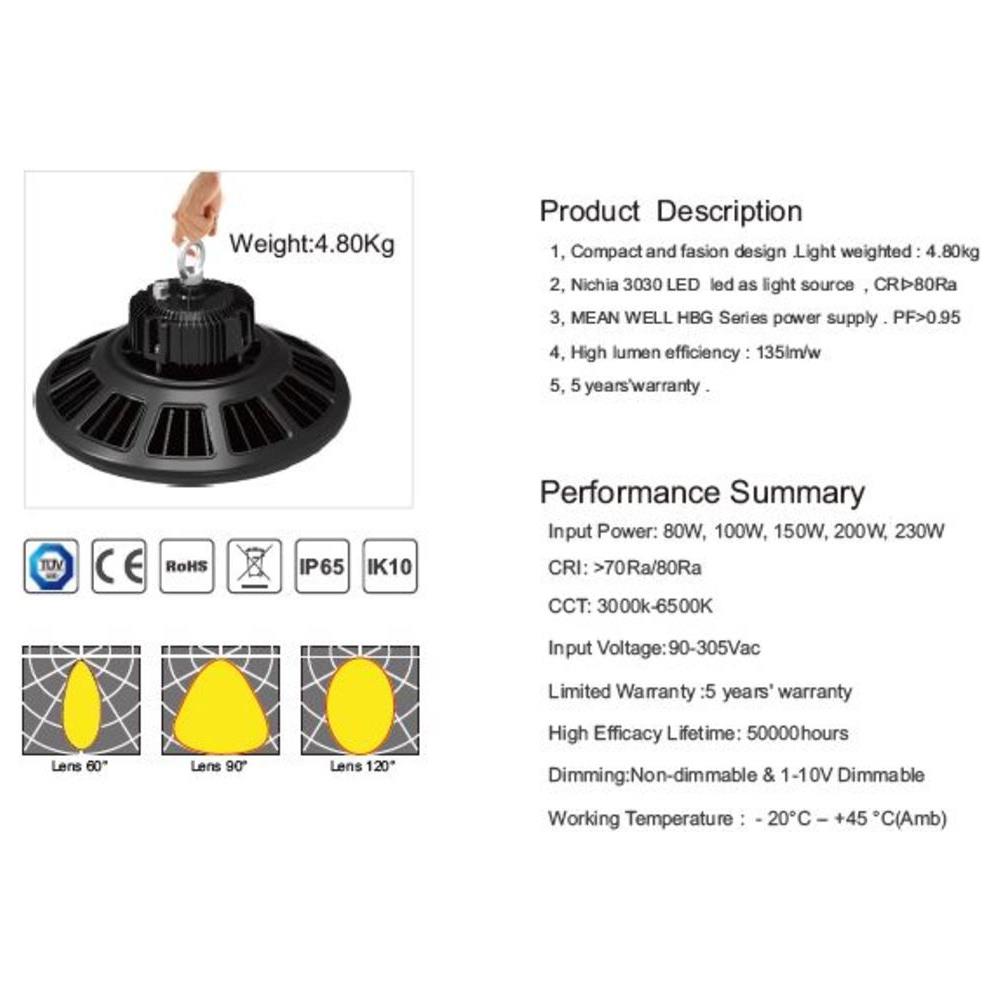 S21-LED-UFO0043 150W A++ Bianco freddo lampada LED - Foto 2