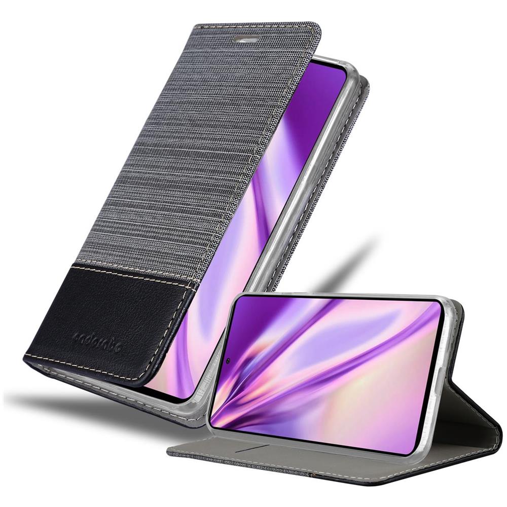 Custodia Compatibile Con Samsung Galaxy A72 4g / 5g In Grigio Nero - Coperchio Protettiva Con Chiusura Magnetica, Funzione Stand E Tasca Per Le Carte - Foto 1