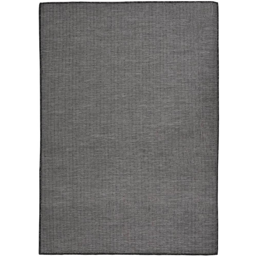 Tappeto Da Esterni A Tessitura Piatta 140x200 Cm Grigio - Foto 1
