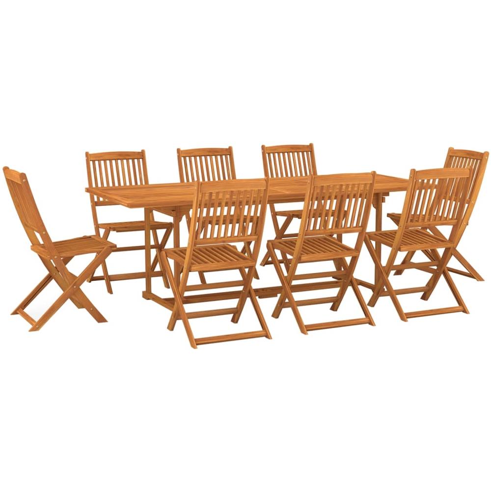Set da Pranzo da Giardino 9 pz 220x90x75 cm Massello di Acacia - Foto 2