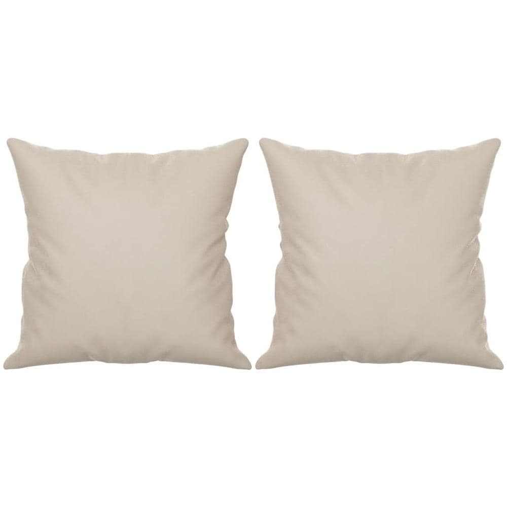Cuscini Decorativi 2 Pz Crema 40x40 Cm In Tessuto Microfibra - Foto 2