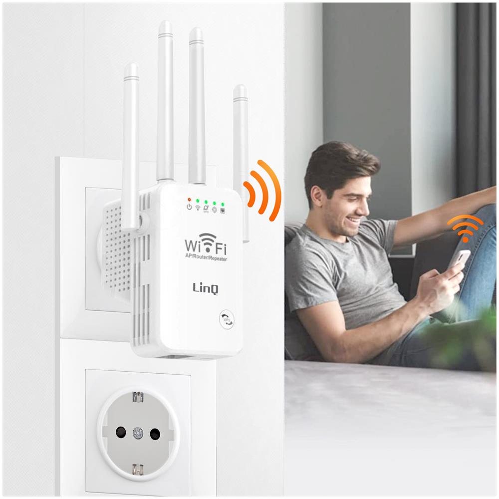 Ripetitore Wi-fi Wireless Lunga Portata 300 Mbps 4 Antenne Regolabili - Foto 5