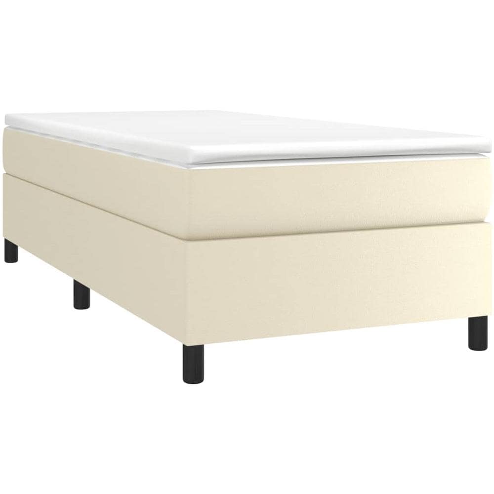 Giroletto A Molle Con Materasso Crema 80x200 Cm In Similpelle - Foto 3
