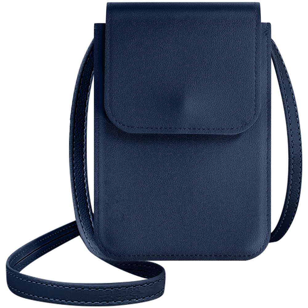 Borsetta A Tracolla Per Smartphone Con Porta-carte E Tracolla 130 Cm Blu - Foto 1