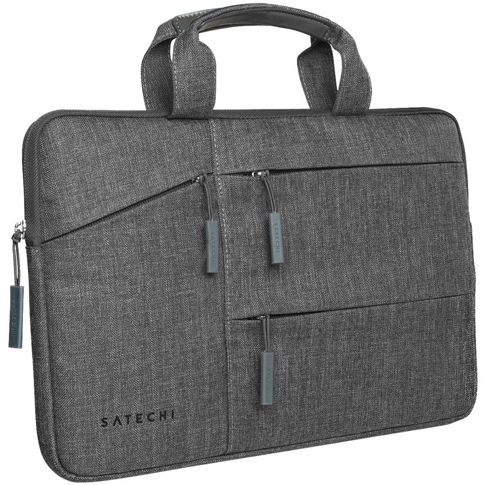 Borsa Per Macbook 15 Pollici, Nylon Impermeabile Multi-scomparto, Grigia - Foto 1