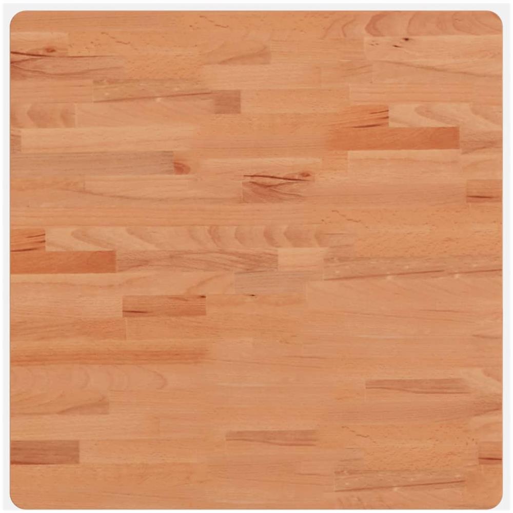 Piano Per Tavolo 60x60x2,5 Cm Quadrato Legno Massello Di Faggio - Foto 2