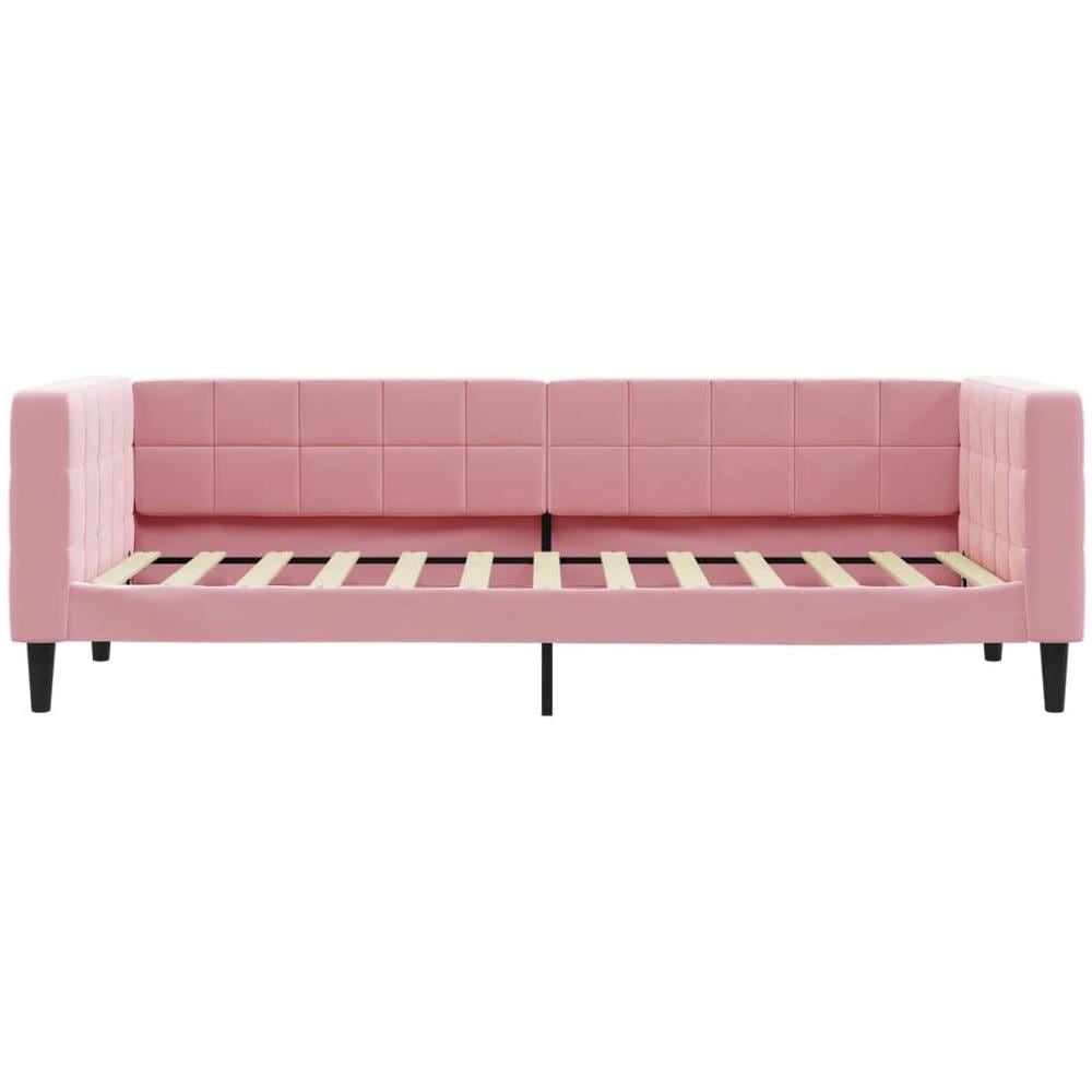 Letto Da Giorno Rosa 80x200 Cm In Velluto - Foto 2