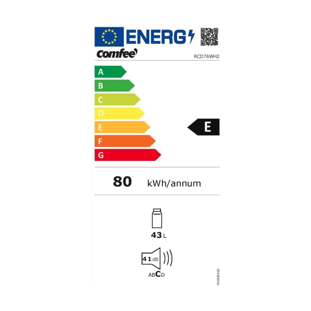 Frigorifero Monoporta RCD76WH2 Statico Classe E Capacità Netta 43 litri Colore Bianco - Foto 2