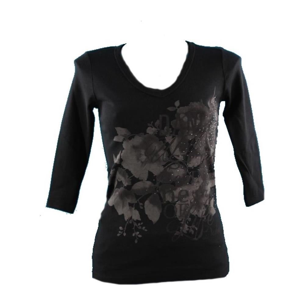 Deha - T-shirt Donna Manica 3/4 Nero M - ePRICE