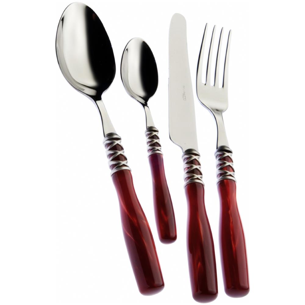 Servizio Posate 75 Pz ""arianna"" Bordeaux - Foto 1