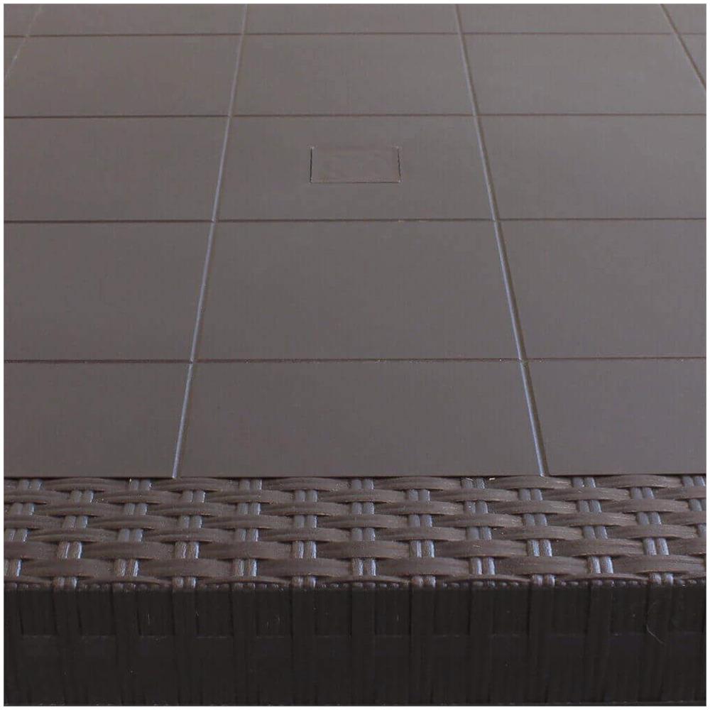 Caligola - Tavolo Da Giardino In Wicker Quadrato - Foto 2