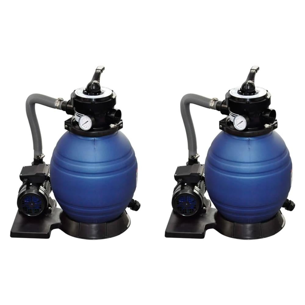 Pompe con Filtro a Sabbia 2 pz 400 W 11000 l /h - Foto 1