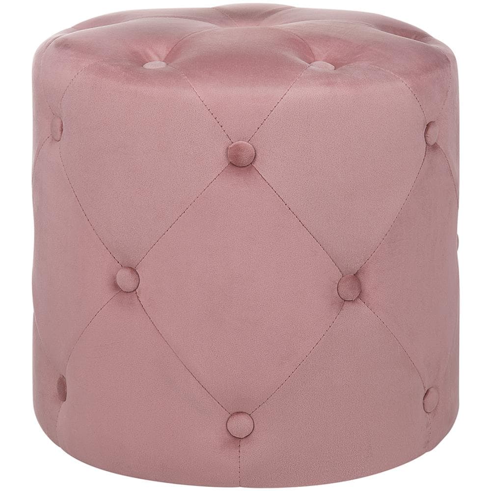 Pouf In Velluto Color Rosa Corolla - Foto 1