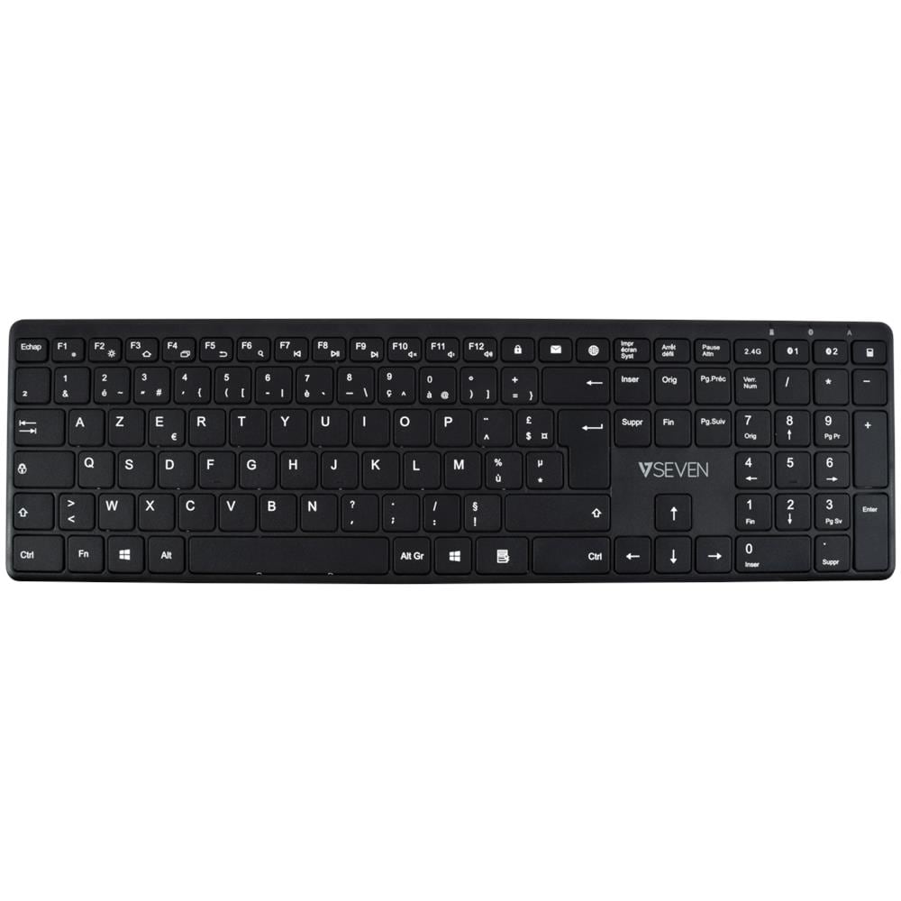 Tastiera Bluetooth KW550FRBT da 2,4 GHZ a due modalità, AZERTY francese - Nero - Foto 1