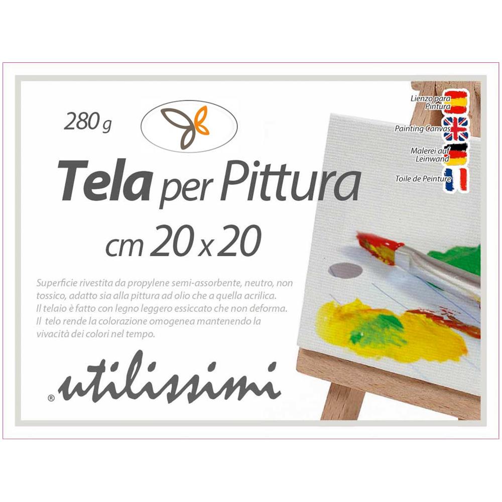 Tela Per Pittura Con Telaio Quadro Cm 20 X 20 Gr 280 - Foto 1