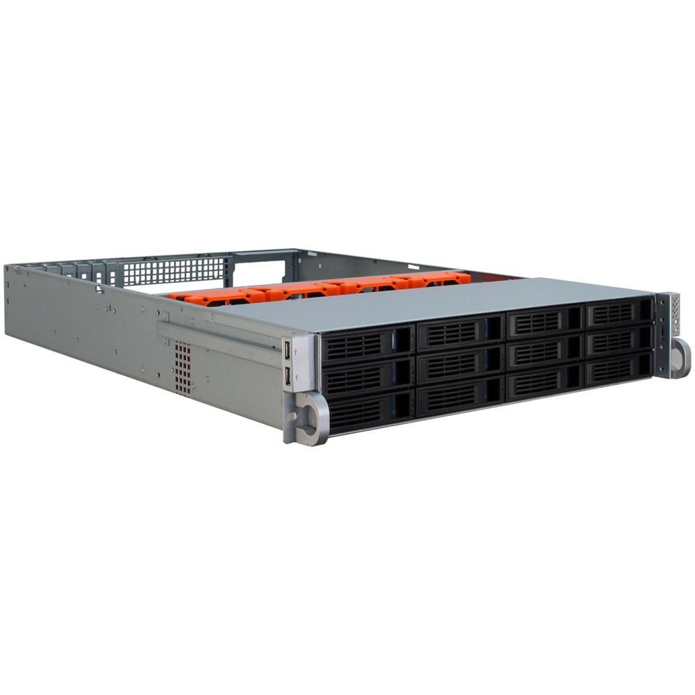 IPC 2U-2412, Portabagagli, Server, Metallo, ATX, EATX, EEB, Mini-ATX, uATX, 2U, HDD, Rete, Potenza, Temperatura - Foto 2