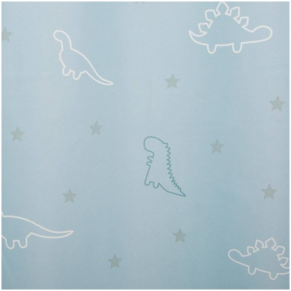 Tenda Fosforizzante Con Occhielli, 140 X 250 Cm, Blu Con Motivo Dinosauro - Foto 2