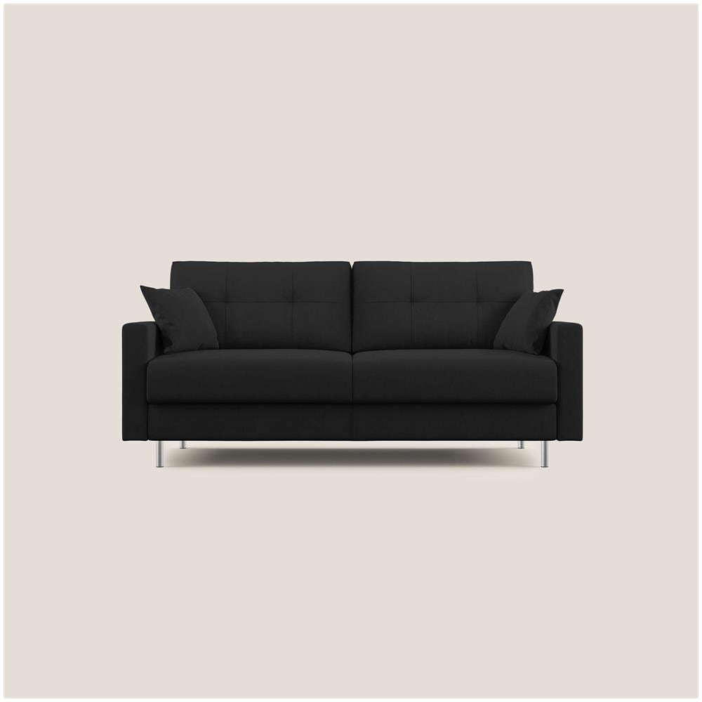 Megan Divano Letto Matrimoniale In Microfibra Smacchiabile T11 Nero - Foto 1