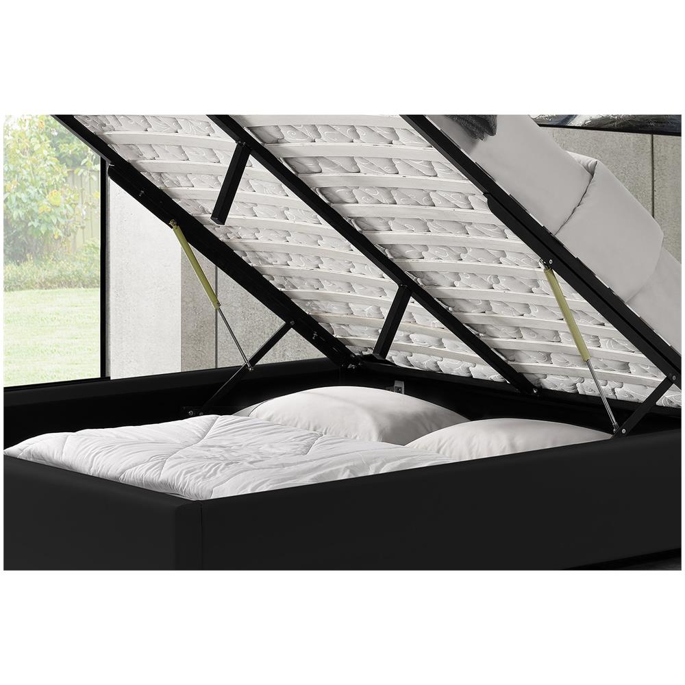Kennington Struttura Letto Nera Con Contenitore Integrato140x190 Cm - Foto 2