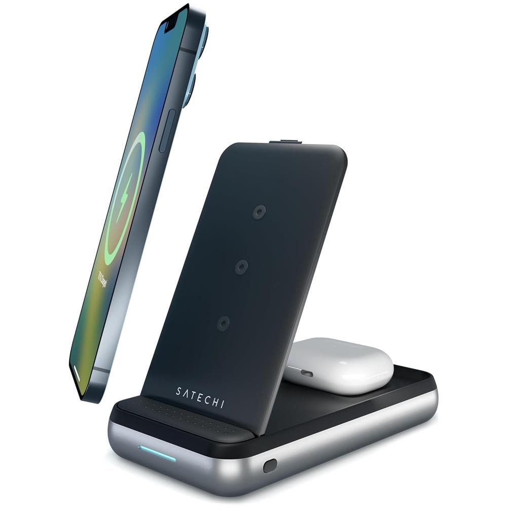 Base di Alimentazione per Caricabatterie Wireless Duo, Cavo USB-C e Manuale Utente - Foto 1