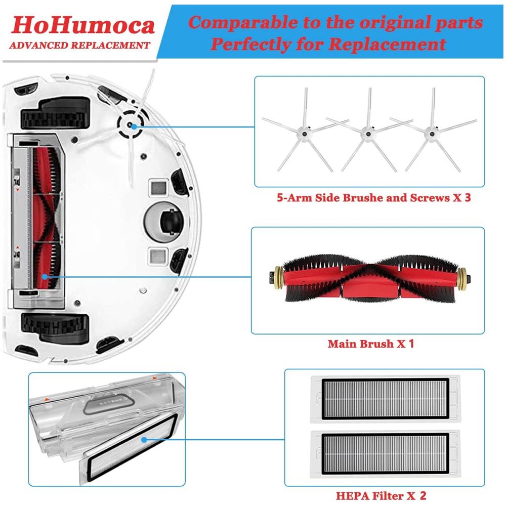 Accessori Per Modelli Roborock S5/s6 7 Parti, Spazzola Laterale Con Filtro Hepa A Rullo Principale - Foto 2