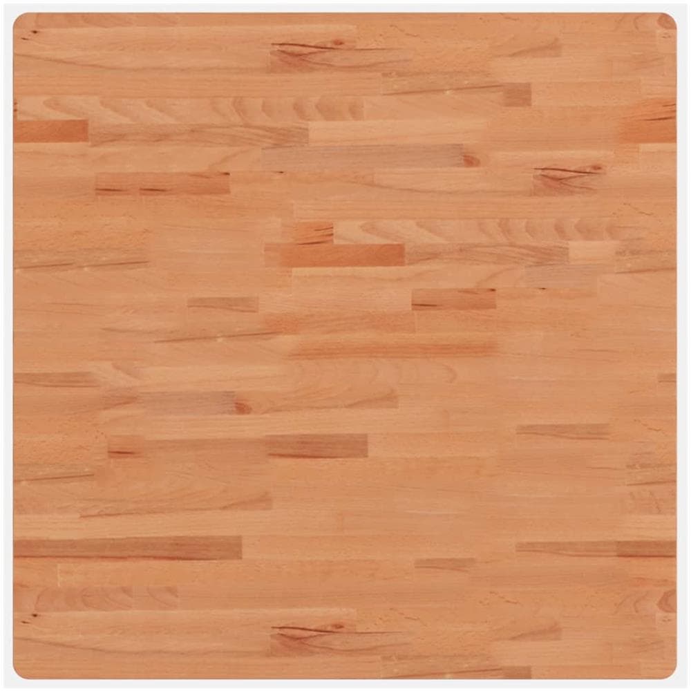 Piano Per Tavolo 80x80x2,5 Cm Quadrato Legno Massello Di Faggio - Foto 2