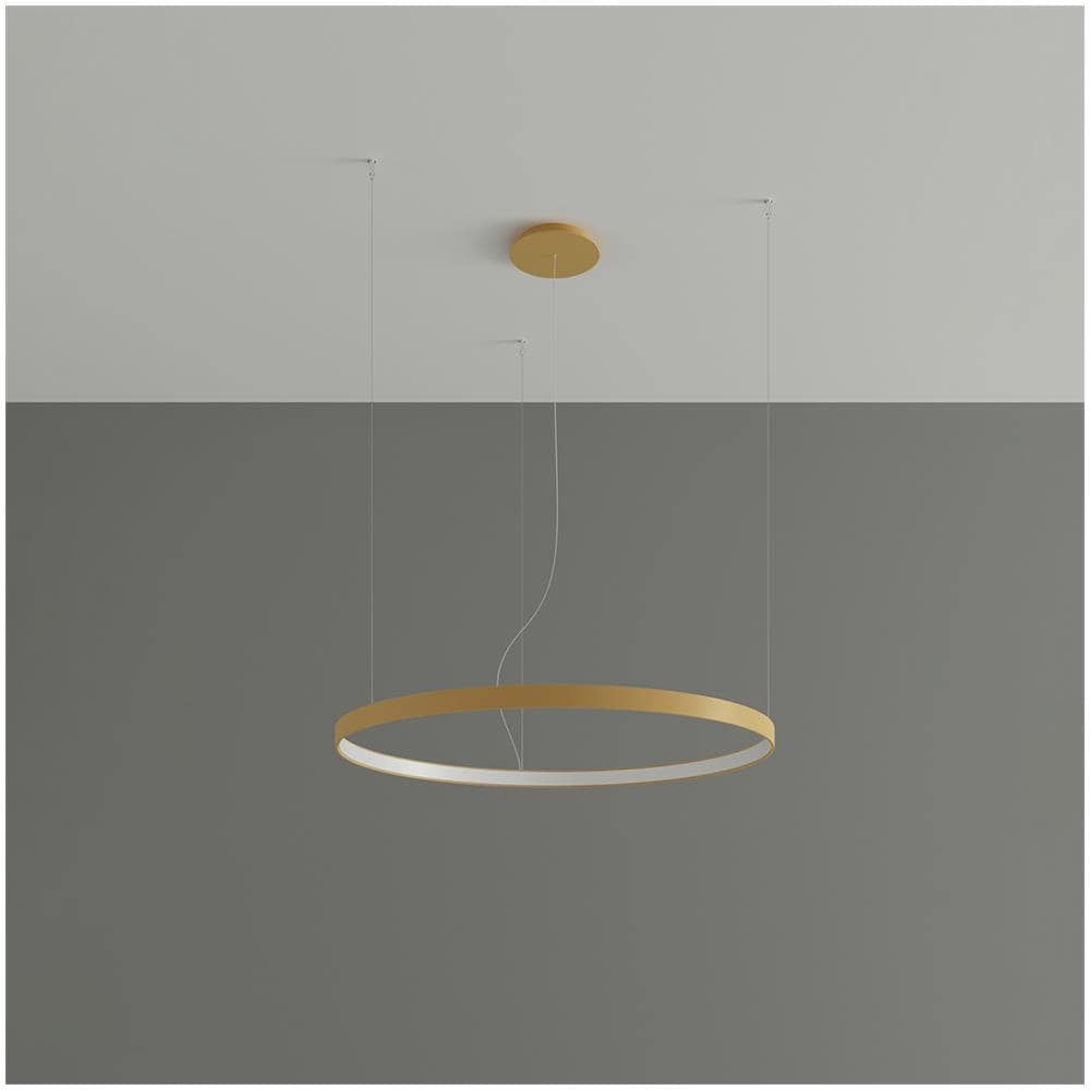 Sollux Lighting Lampadario Rio 55 Golden Led 3000k Th. 216 - Moderno Lampadario D'oro 150x55x55 Cm - Foto 2