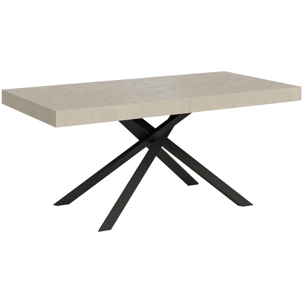 Tavolo allungabile 90x200/304cm Karida cashmere gambe antracite - Foto 1