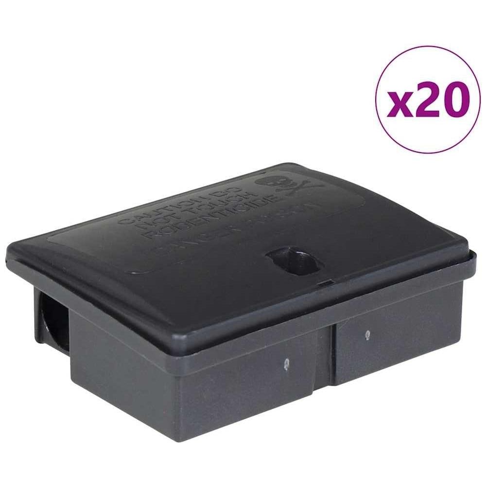 Trappole per Topi 20 pz Nere 13x10x4 cm - Foto 1
