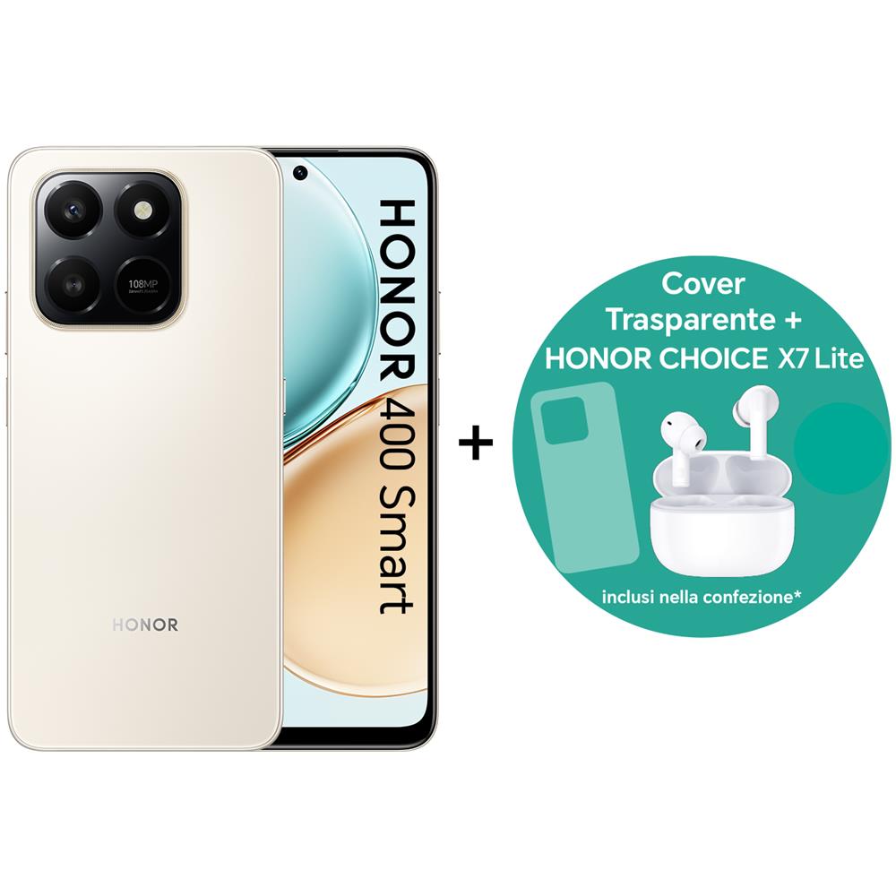 400 Smart 4G 256GB 8GB Ram Display 6,77" HD 120Hz Main Camera 108MP DualSim USB Typpe-C Snapdragon 685 Android 6500mAh Desert Gold + Choice Earbuds X7 Lite White (Bundle) - Foto 1