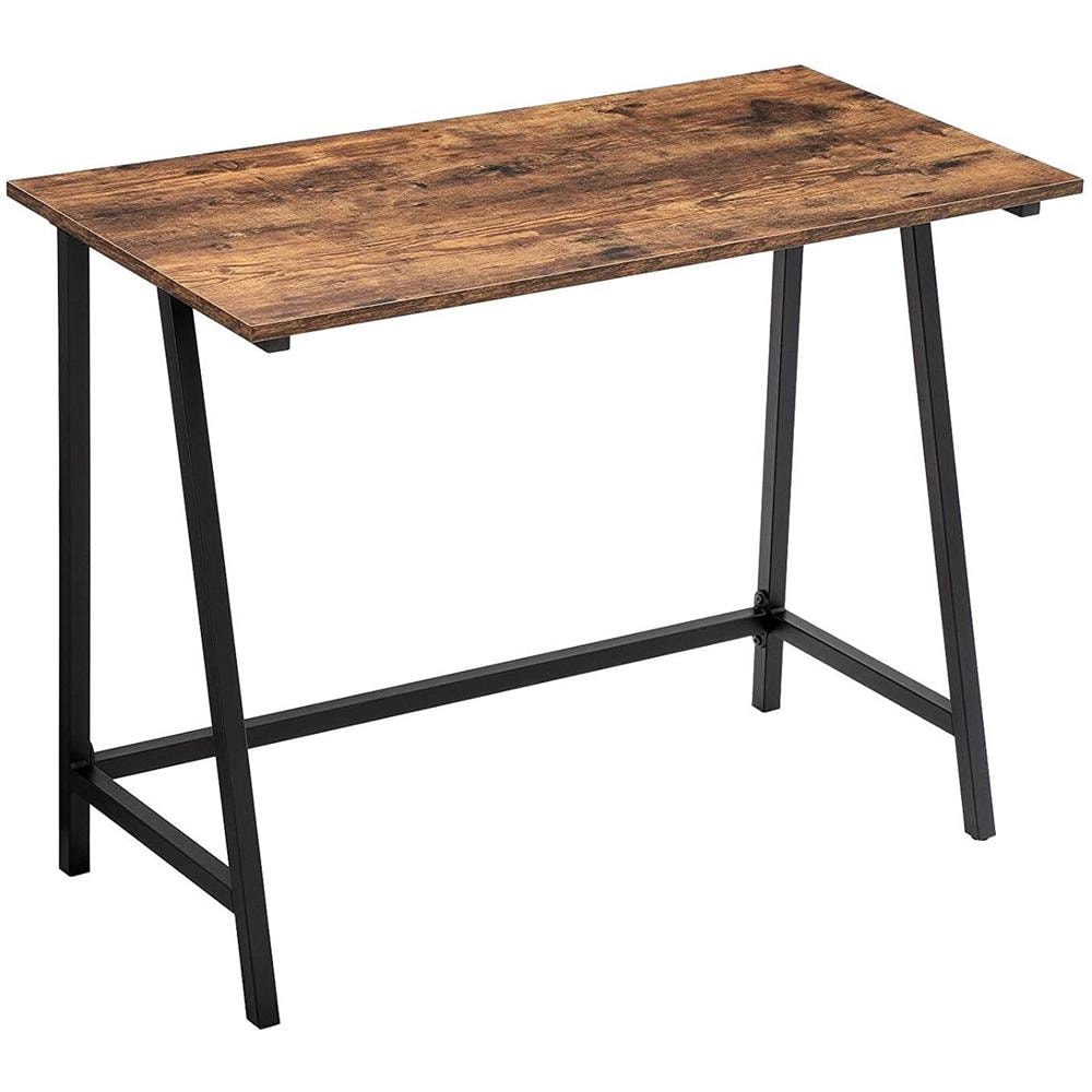 SCRIVANIA PER COMPUTER Valora in stile rustico con struttura in metallo per ufficio domestico - Foto 1