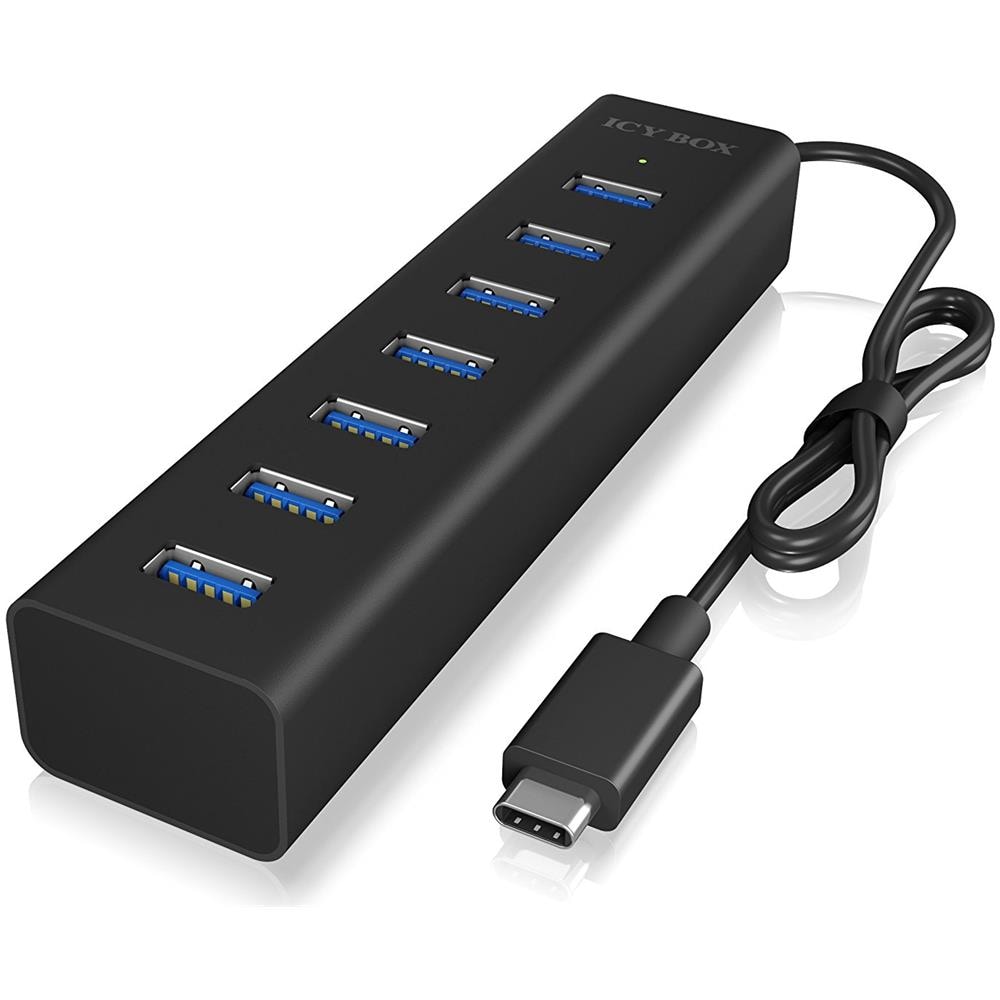 Hub Usb 3.0 in Alluminio a 7 Porte Colore Nero - Foto 5