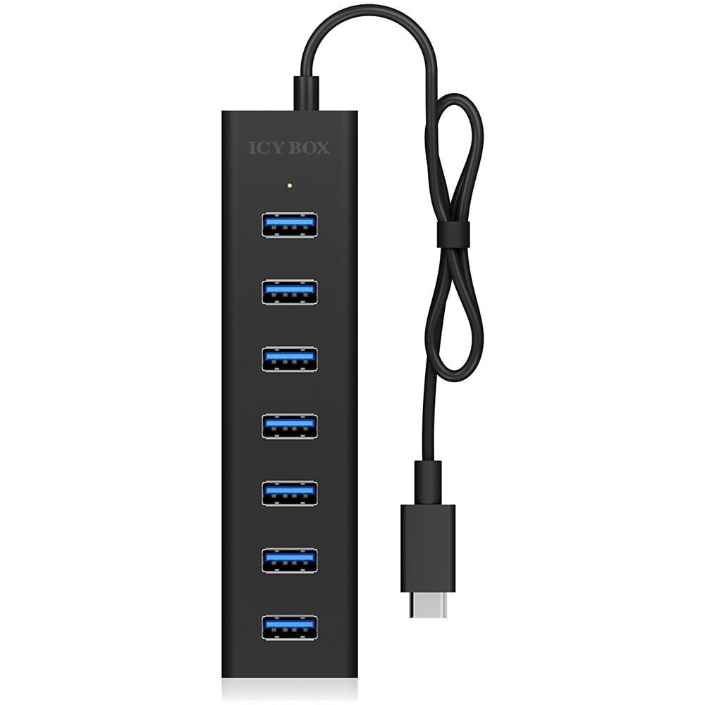 Hub Usb 3.0 in Alluminio a 7 Porte Colore Nero - Foto 1