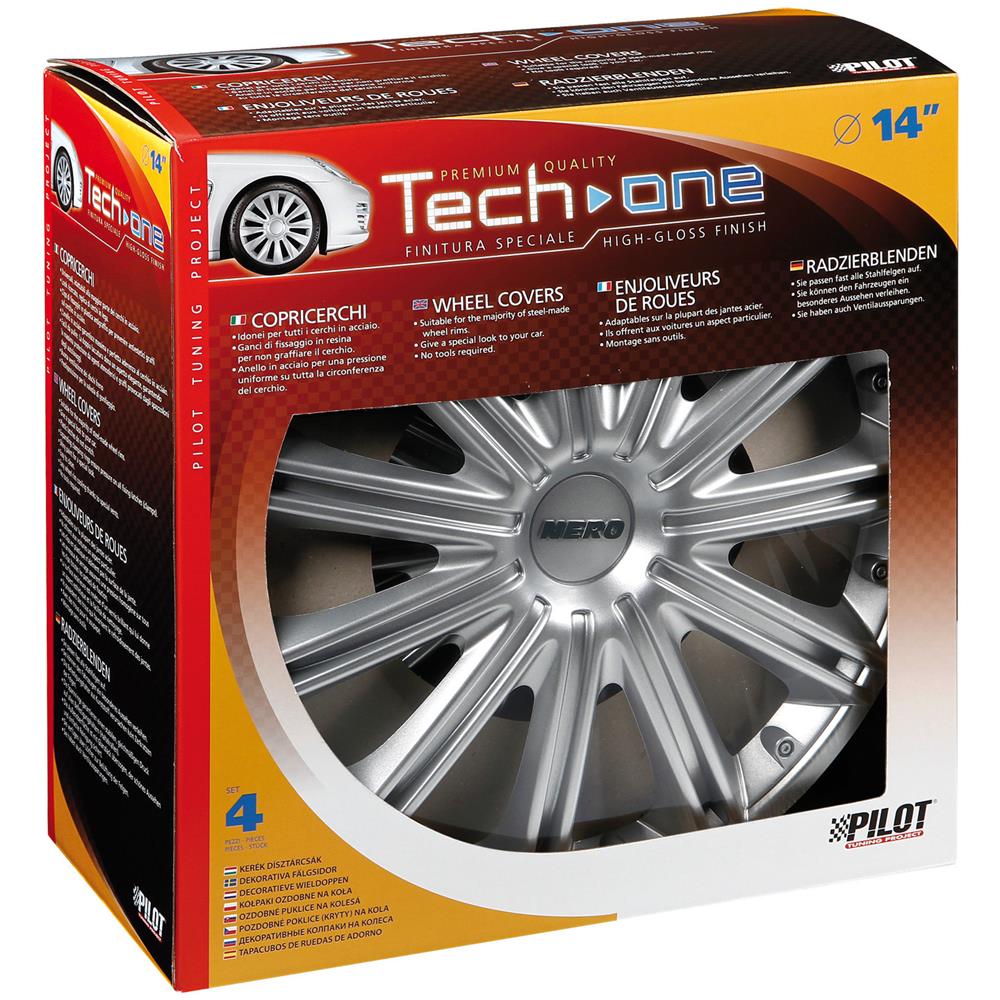 Copricerchi Auto Universali 14 Pollici Nero Tech-one Silver 31511 - Foto 7