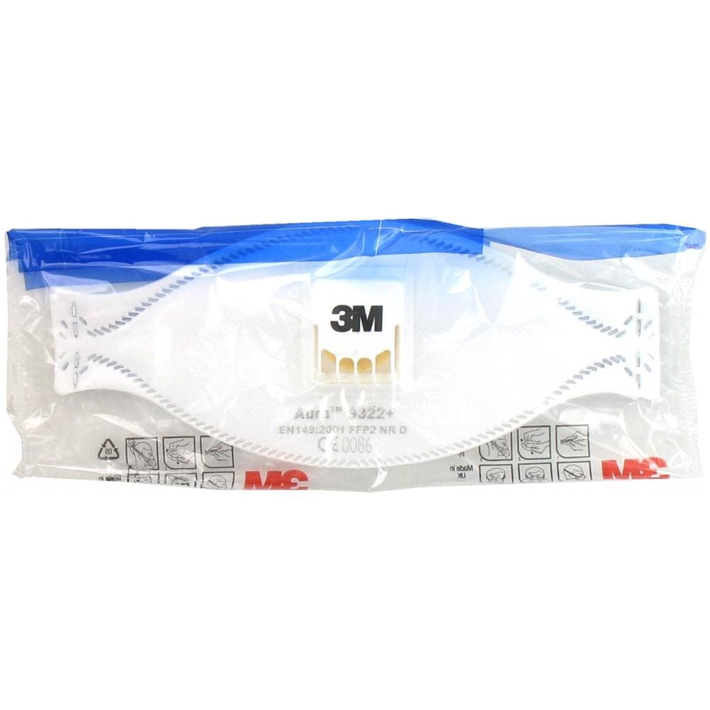 Aura Maschera 3m 9322 Ffp2 Polvere Pieghevole Con Valvola X 10 - Foto 5