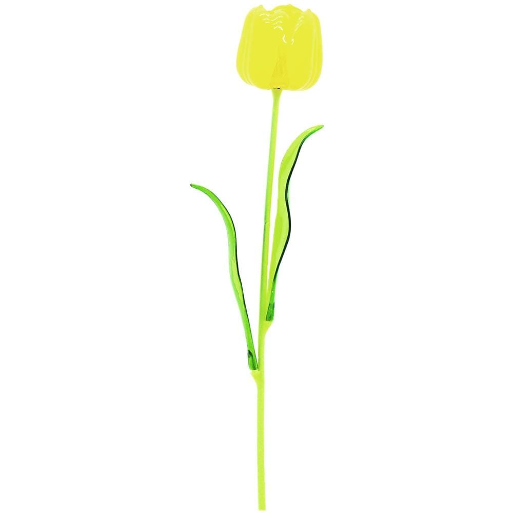 Tulipano In Cristallo Giallo 61 Centimetri 12x - Foto 1