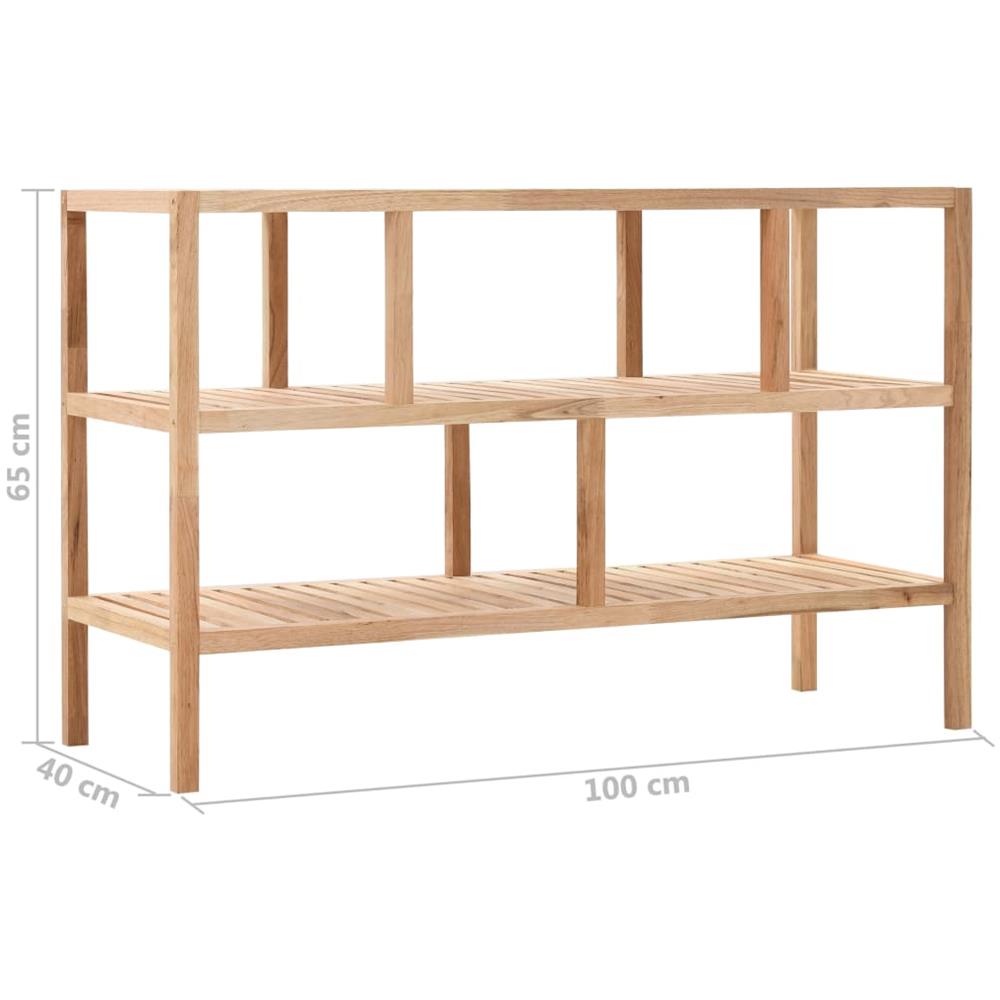 Scaffale da Bagno in Legno Massello di Noce 100x40x65 cm - Foto 6