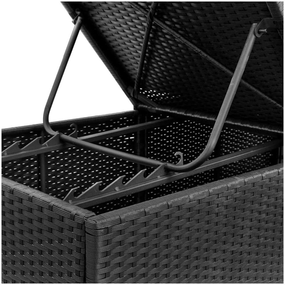 Lettini Prendisole Con Cuscini 2 Pz In Polyrattan Nero - Foto 8