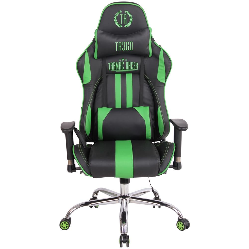 Sedia Ufficio Massaggiante E Riscaldata Limit XM in Similpelle I Poltrona Racing Scrivania Schienale Reclinabile I Poltrona Relax Gamer Nero / Verde - Foto 2