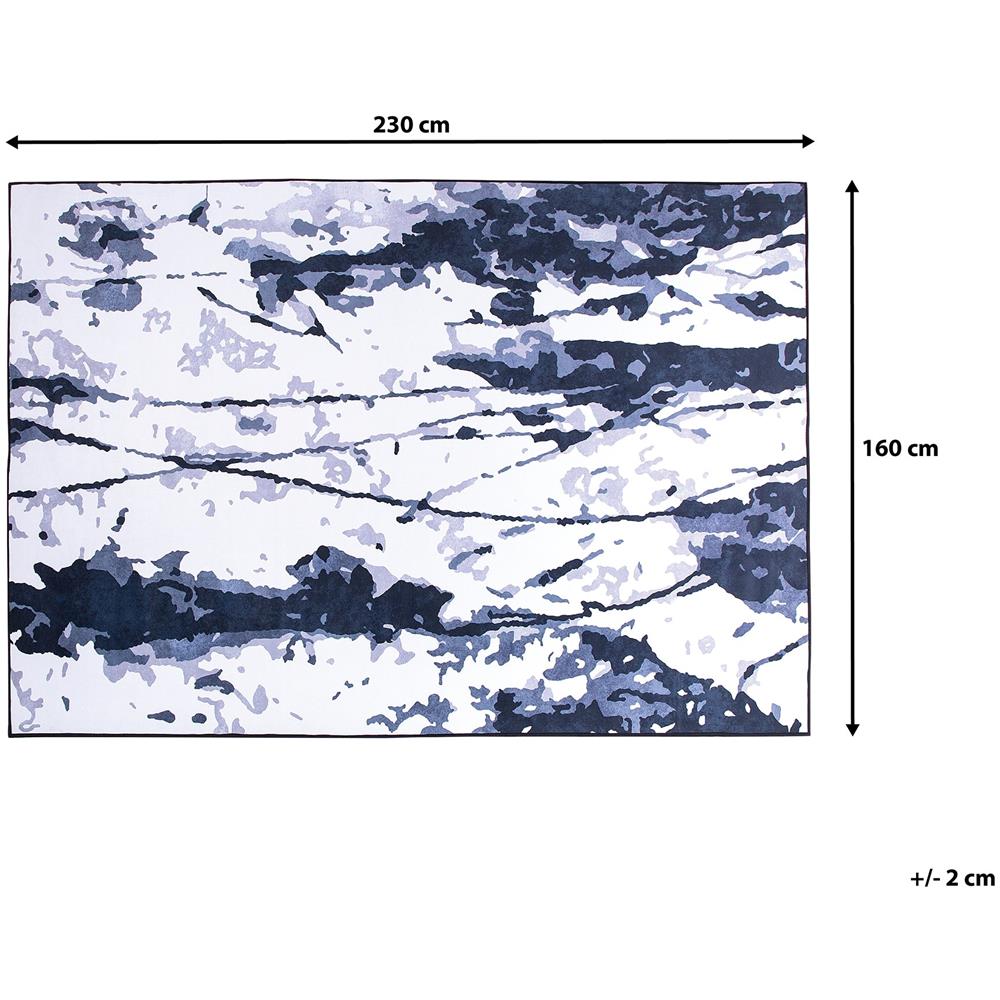 Tappeto A Pelo Corto Bianco-blu 160 X 230 Cm Izmit - Foto 2