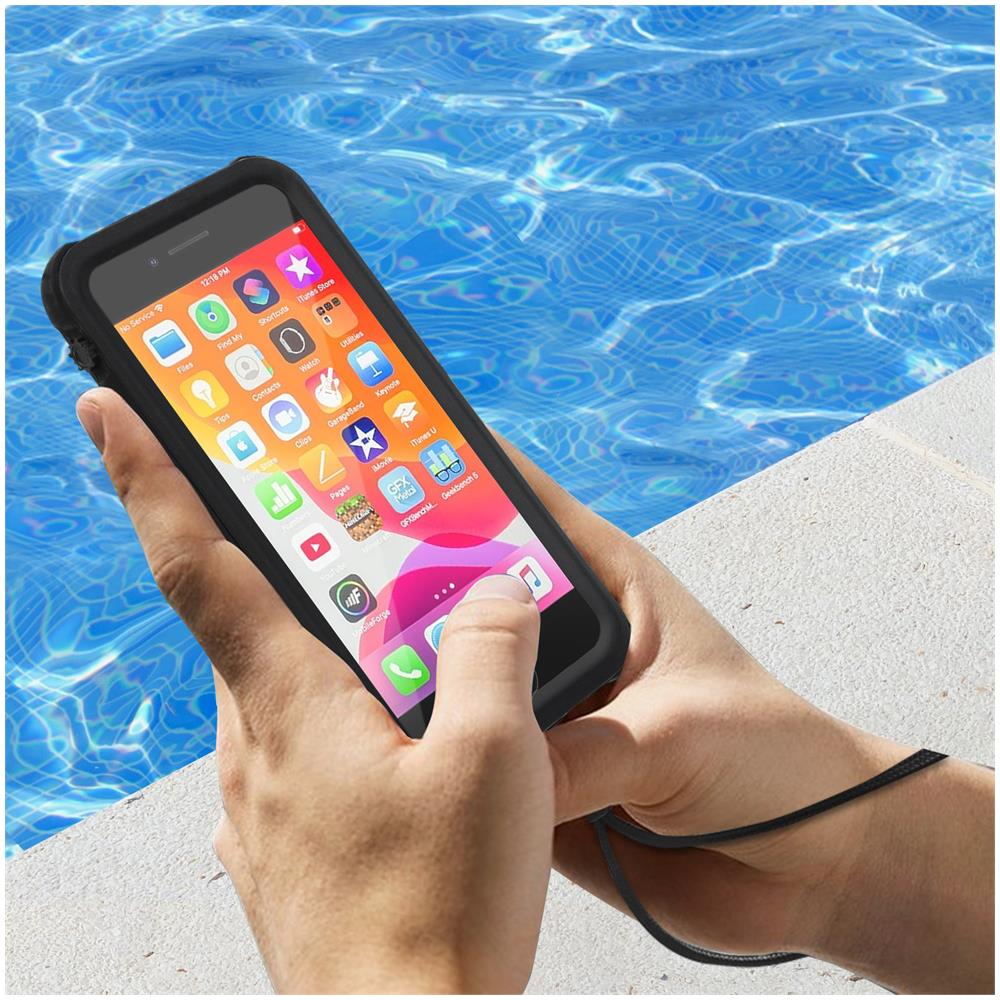 Cover Iphone Se 2020 / 8 / 7 Waterproof 2m E Antiurto Protezione Integrale Nero - Foto 2
