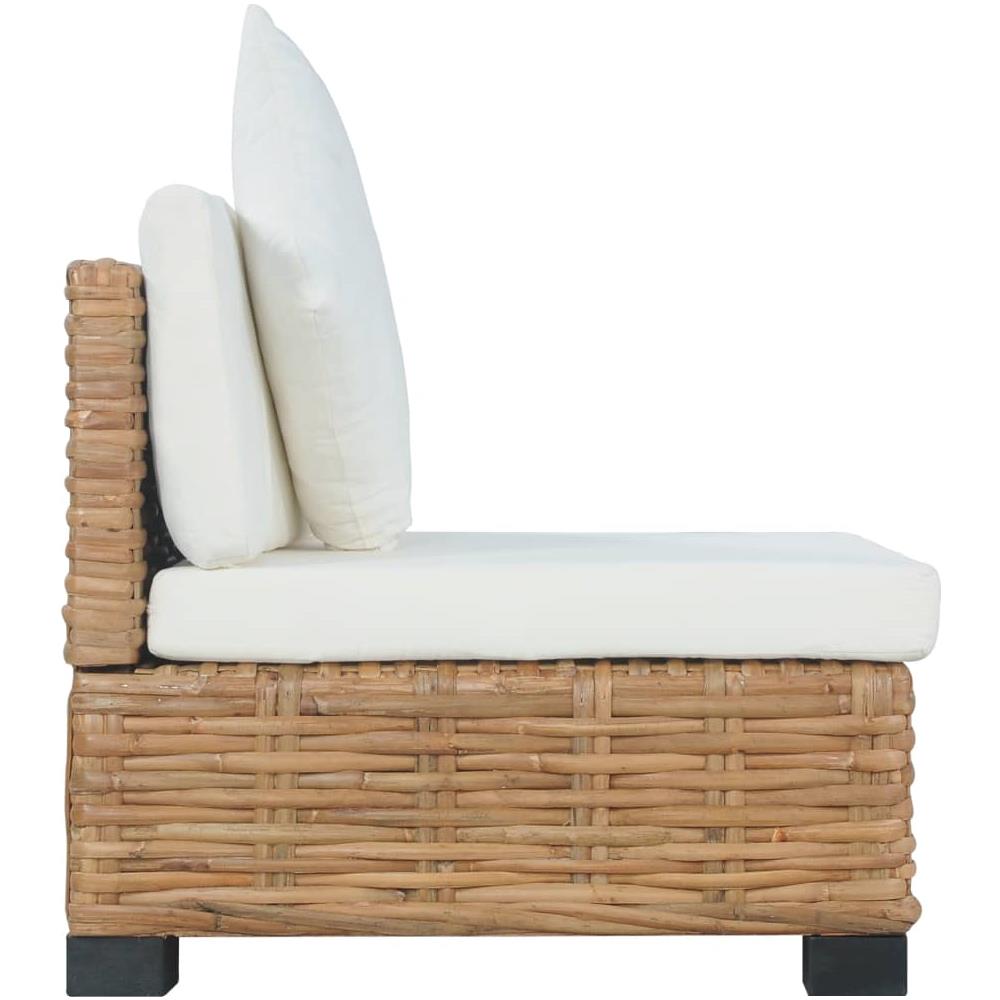 Divano Senza Braccioli con Cuscini in Rattan Naturale 66 x 69 x 62 cm - Foto 2