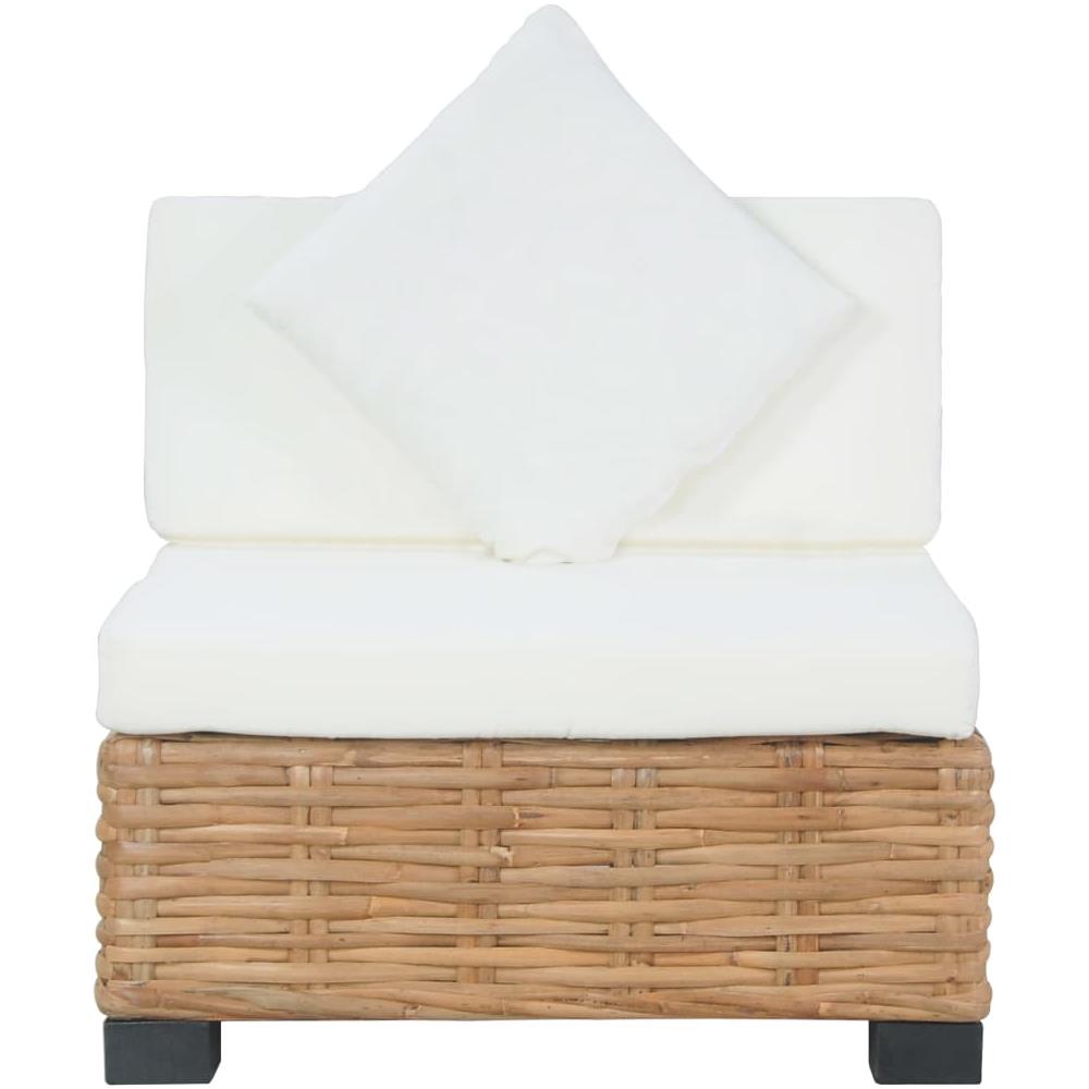 Divano Senza Braccioli con Cuscini in Rattan Naturale 66 x 69 x 62 cm - Foto 3