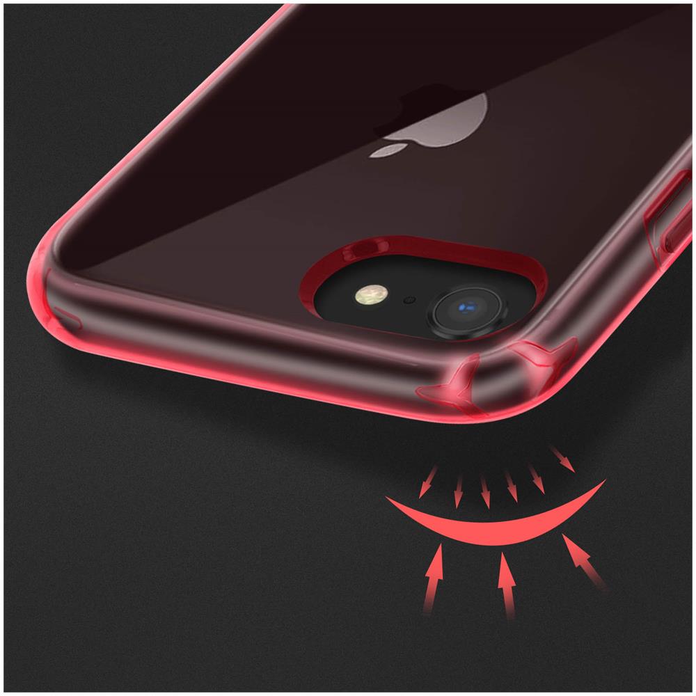 Cover Iphone Se 2020 / 6/6s / 7 / 8 Tecnologia Tryax Antiurto Pure Rossa - Foto 2